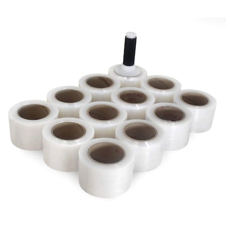 Idl Packaging Stretch Wrap Film, 3"x1000 Ft., Cast, Clear, PK12 F-31-12